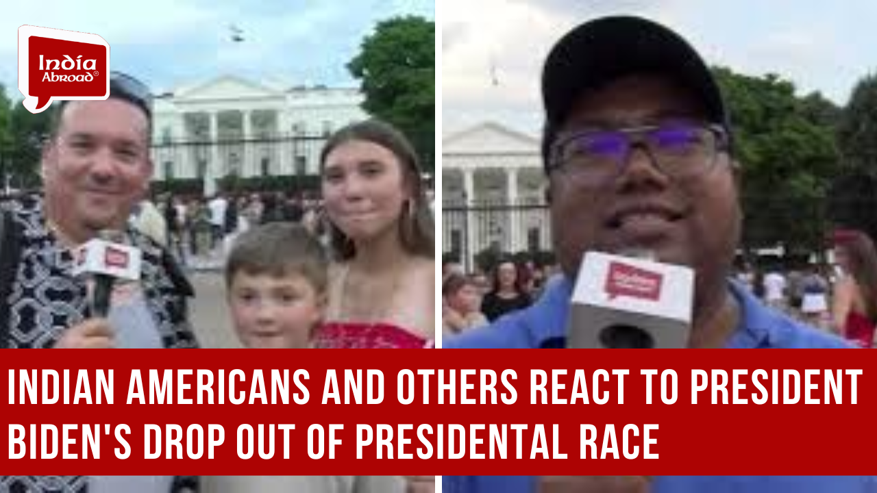 Indian Americans and others react to president Biden's drop out of Presidental Race